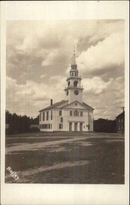 Hancock NH Church Real Photo Postcard