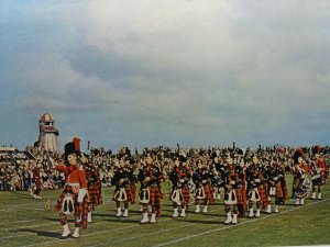 Vintage Postcard The Nairn Pipe Band Parading at The Nairn Games Scotland 1970s