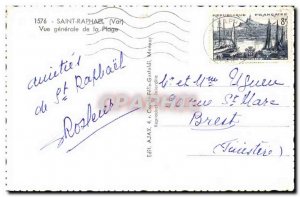 Saint Raphael Old Postcard General View of the beach