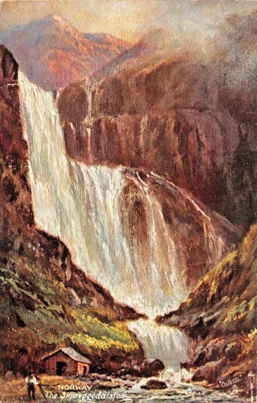 SKJAEGGEDEDALSFOSS NORWAY NORGE-TUCK SERIES 1 POSTCARD 1908