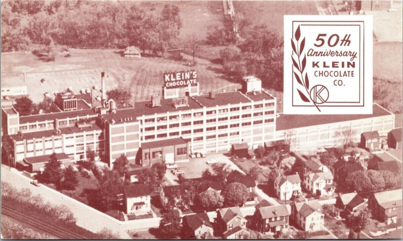 Postcard Klein Chocolate Company in Elizabethtown, Pennsylvania