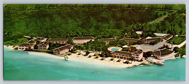 Montego Bay At The Royal Caribbean Hotel Oversized Vintage Posted 1969 Postcard