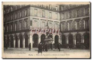 Paris Postcard Old Square Pyramids and statue of Jeanne d & # 39arc