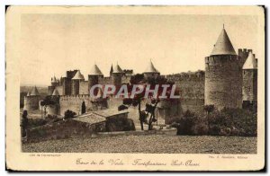 Old Postcard Tower Vade South West Carcassonne Fortifications
