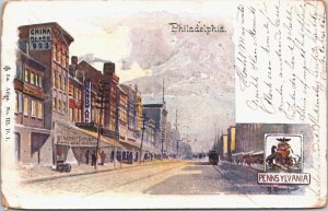 USA Philadelphia Pennsylvania R. Hansche Litho 1899 Postcard 09.52