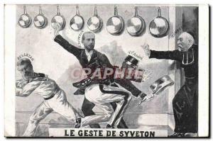 Old Postcard The Syveton gesture Andre Pelletan Gombes
