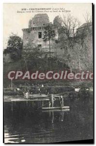 Postcard Chateaubriant Old Dungeon Ruin Du Chateau Fort Au Bord De La Chere