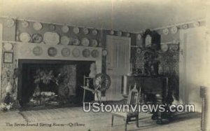 Real Photo, Seven Doored Sitting Room, Quillcote in Hollis, Maine