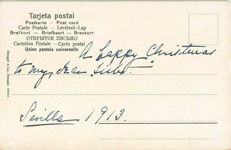 SEVILLA SPAIN~UN PASO SEMANA SAINTA~1913 RELIGIOUS PHOTO POSTCARD