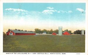 NORTH PLATTE, NE Nebraska BUFFALO BILL CODY RANCH  Barn & Silo  c1920's Postcard