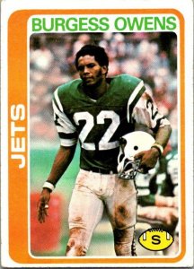 1978 Topps Football Card Burgess Owens New York Jets sk7293