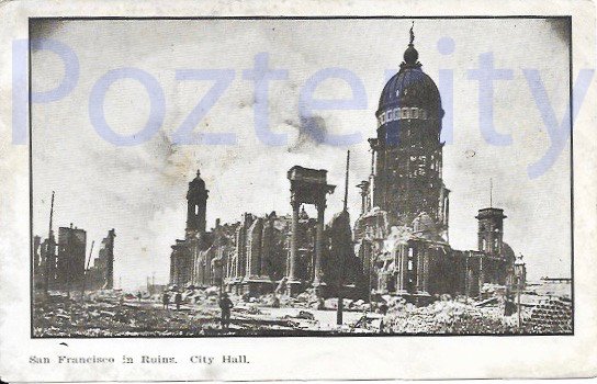 SAN FRANCISCO IN RUINS ST. DOMINICS CHURCH NO BACK