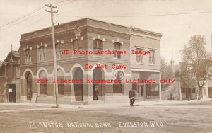 WY, Evanston, Wyoming, RPPC, National Bank Building, W.W. Davis Photo