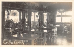 G35/ Moss Landing California Postcard RPPC c1930s Interior Langley's Café