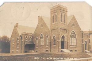 North Wales Pennsylvania Ref Church Real Photo Antique Postcard K95838