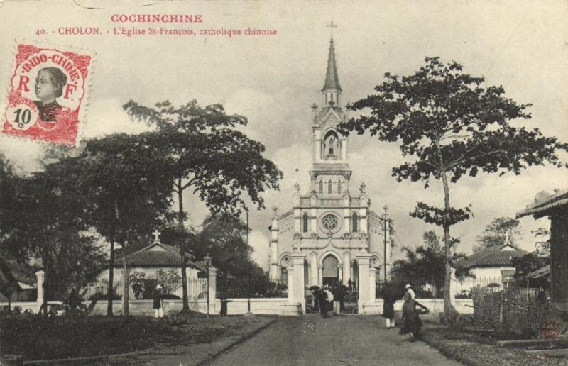 CPA Vietnam Indochine COCHINCHINE Cholon - L'Église St-François (60615)