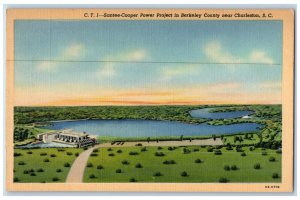 Santee Cooper Power Project Berkeley County Near Charleston SC Vintage Postcard