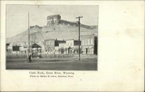 Green River WY Downtown Bldgs c1905 UDB Postcard