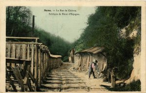 CPA Sens - La Rue de Chievre - Fabrique de Blanc d'Espagne FRANCE (960920)