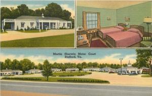 Linen Postcard Martin Sherwin Motor Court Motel US 1 Stafford VA unposted Nice