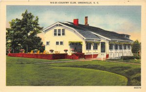 Greenville South Carolina 1940-50s Postcard Country Club