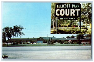 c1960 Ellicott Park Court Niagara Falls Boulevard Tonawanda New York NY Postcard