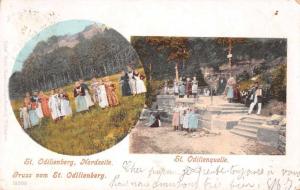 St Odilienberg Netherlands Girls Multiview Gruss aus Antique Postcard J66266