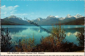 Lake McDonald Glacier National Park Montana Postcard PC357