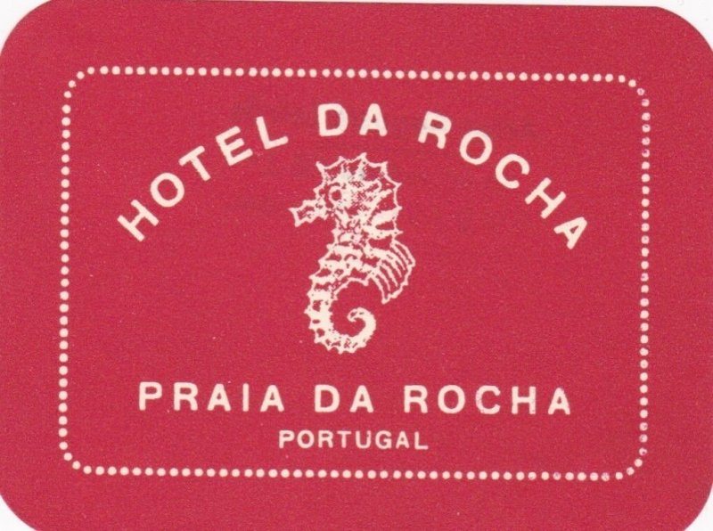 Portugal Praia Da Rocha Hotel Da Rocha Vintage Luggage Label sk2405