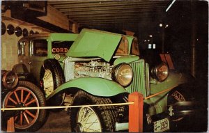 1929 Cord Automobile Early Car Green Pioneer Village Minden Postcard H52 *as is