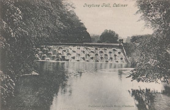 Neptune Fall Latimer Hertfordshire Antique Waterfall Postcard