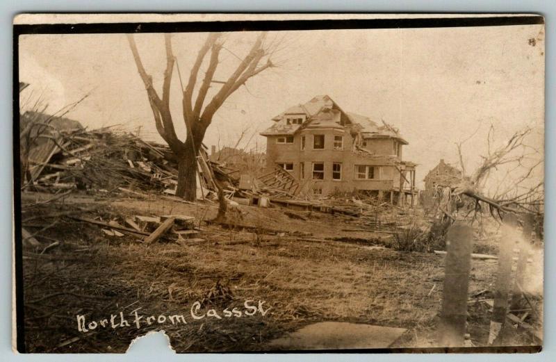 Omaha Nebraska~Cass Street Tornado Destruction~March 23 Easter~1913 RPPC 