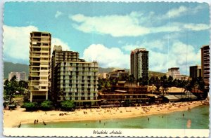 Postcard - Waikiki Hotels - Honolulu, Hawaii