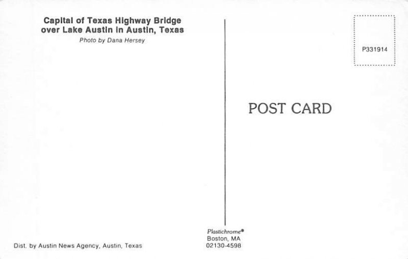 Highway Bridge Over Lake - Austin, Texas TX