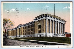 1921 ALBANY HIGH SCHOOL BUILDING ALBANY NEW YORK ANTIQUE POSTCARD