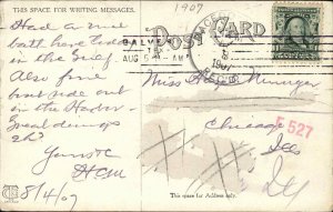 Galveston Texas TX Surf Bathing Swimming Pool c1910 Vintage Postcard