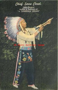 Native American Chippewa Indian Chief Snow Cloud, Author A Chippewa Speaks