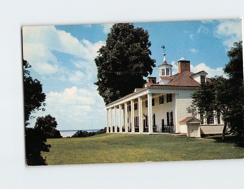 Postcard East Front at Mount Vernon, Virginia