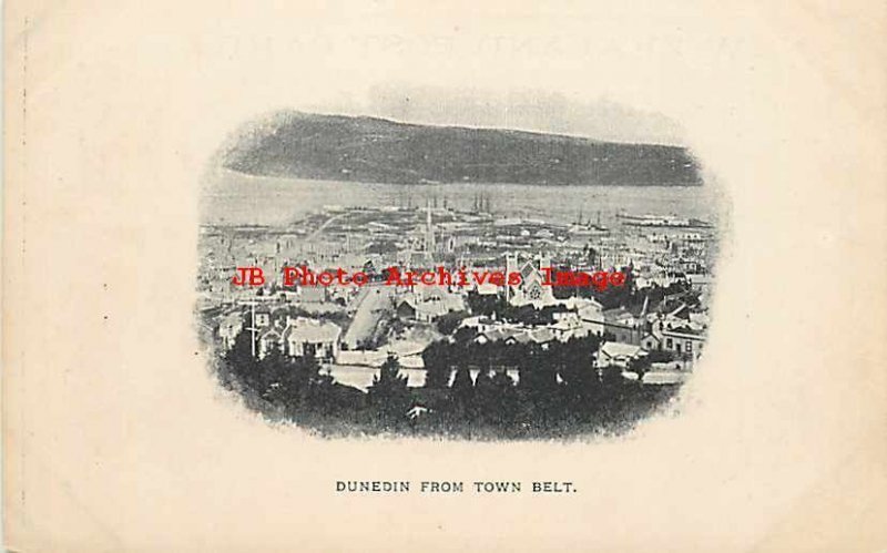 New Zealand, Dunedin, Town view from Town Belt, UDB 