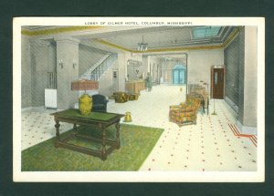 USA. Lobby Of Gilmer Hotel, Columbus Mississipi. Unposted