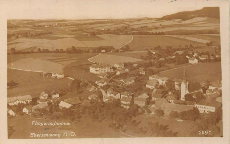 EBERSCHWANG AUSTRIA~FLIEGERAUFNAHME~1943 AERIAL PHOTO POSTCARD