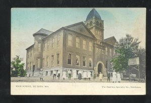 DE SOTO MISSOURI HIGH SCHOOL BUILDING DESOTO MO. VINTAGE POSTCARD 1907