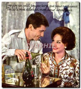 Postcard Modern Woman Take A Little Dinner Martini Advertisement
