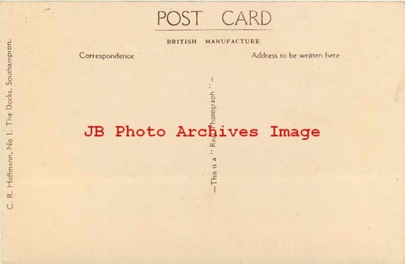 White Star Line, RPPC, Steamer Majestic, First Class Smoking Room, Hoffmann