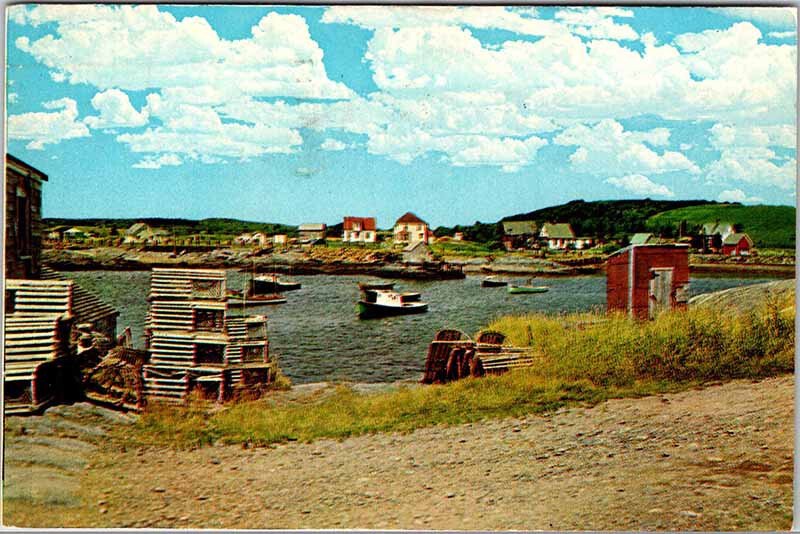 Postcard TOURIST ATTRACTION SCENE Blue Rocks Nova Scotia NS AK1621