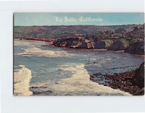 Postcard Surf Breaking Against the Rocks La Jolla California