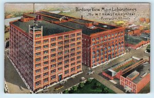 FREEPORT, IL~ W T RAWLEIGH CO. LABORATORIES c1910s Stephenson County Postcard