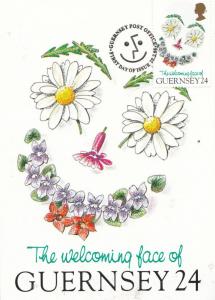 Wild Flowers The Welcoming Face Of Guernsey Stamp First Day Cover Postcard