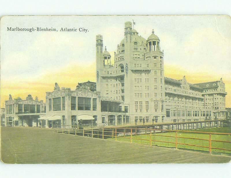 Divided Back BOARDWALK AT MARLBOROUGH HOTEL Atlantic City New Jersey NJ hr9521