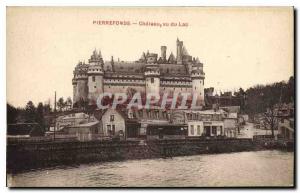 CARTE Postale saw Old Pierrefonds Chateau Lake